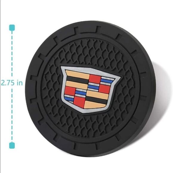 Cadillac Car Cup Holder Coasters set of 2 NWT - Picture 3 of 9